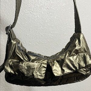 BAGGU Deadstock Metallic Cargo Shoulder Bag – Brass | NWT